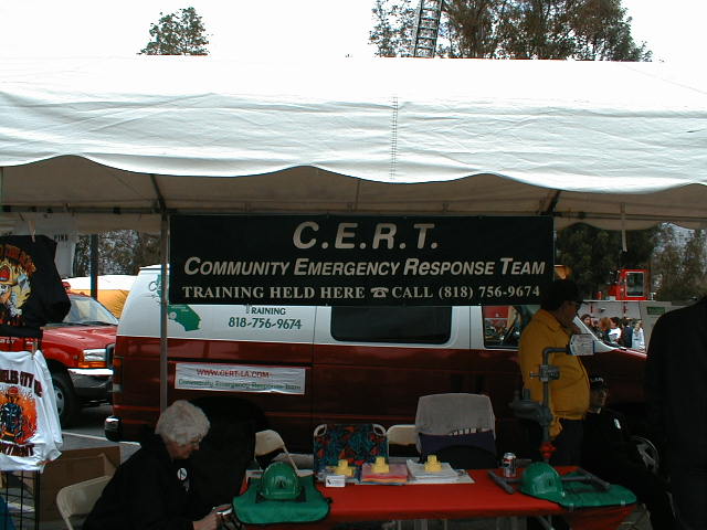 The CERT Table, amidst the LAFD Display Area