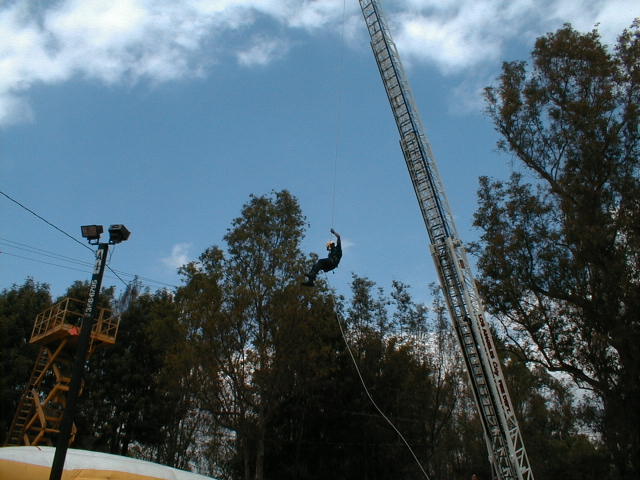 The Ladder Doubles as a Crane for Light Rescue Lifting