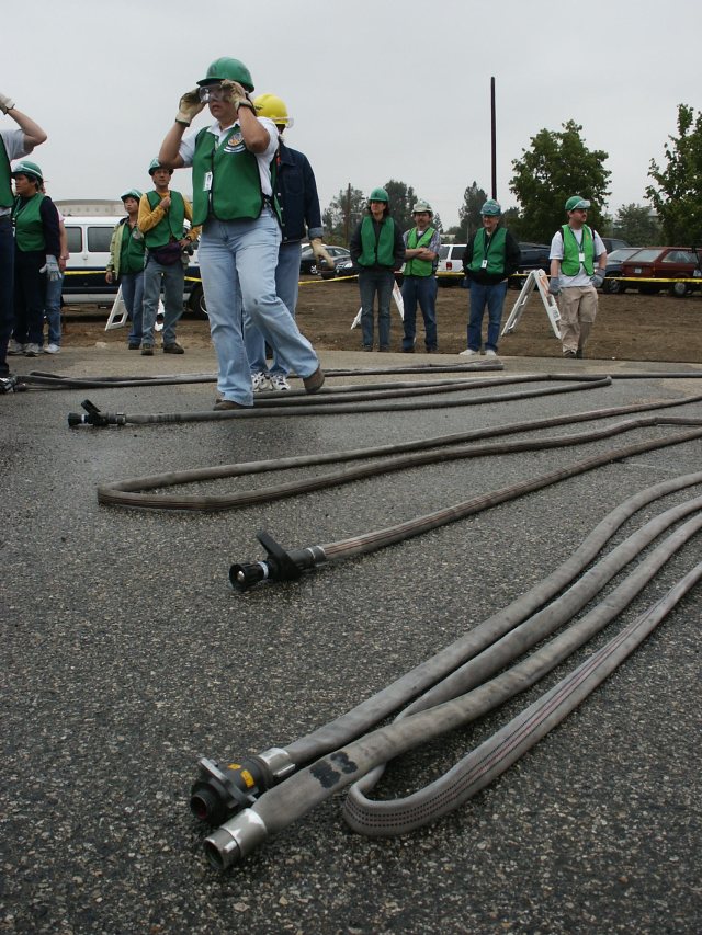 Lay hoses straight so they don't tangle.
