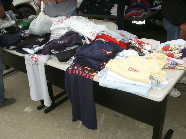 Fire Department shirts were sold.