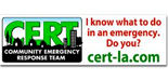 CERT-LA Bumper Stickers