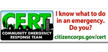 CERT- Bumper Sticker