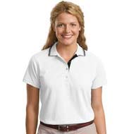 Polo shirt with contrasting trim-white
